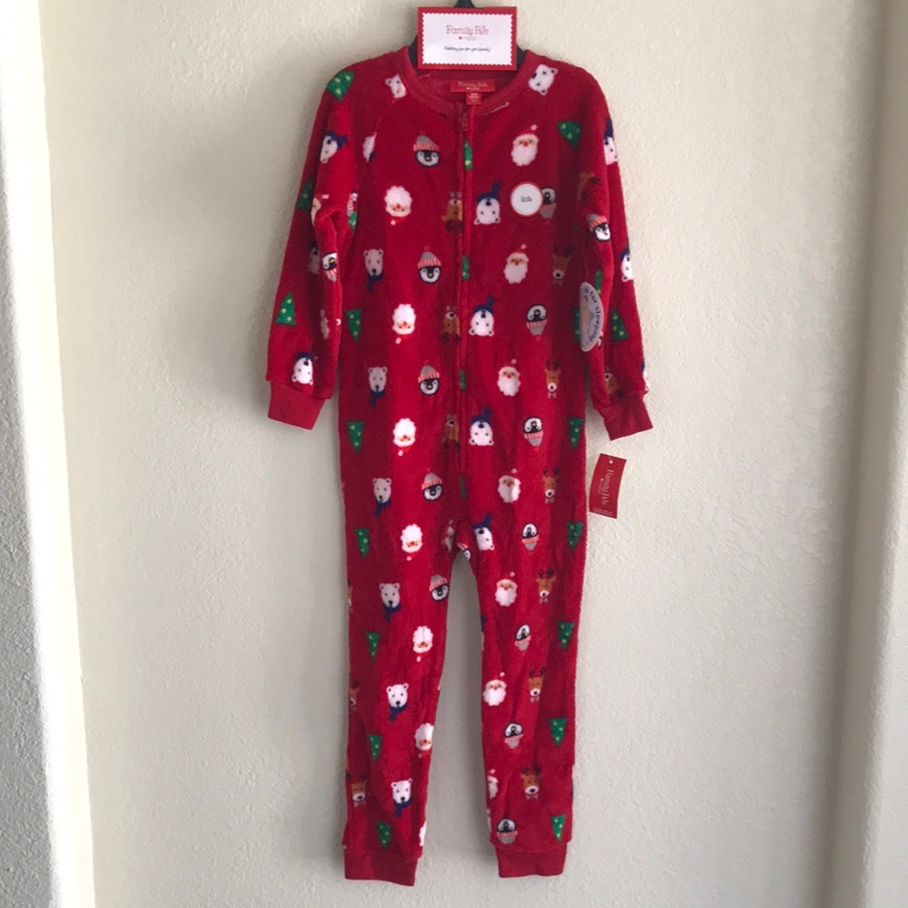 Christmas Red Kids One Pieces Pajama Size XS (4/5)